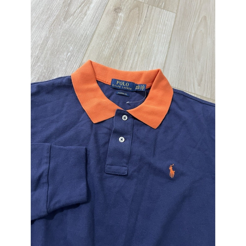 Polo Ralph Lauren Mesh Cotton Boys XL(18-20)long  Sleeve Polo Classic Fit